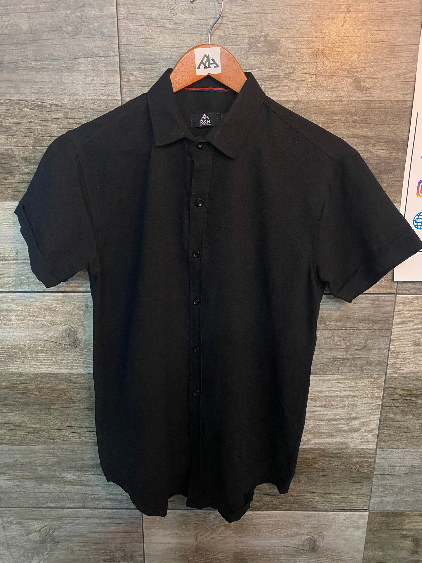 Camisa Corrugada Negro - R&H By Perussi MX
