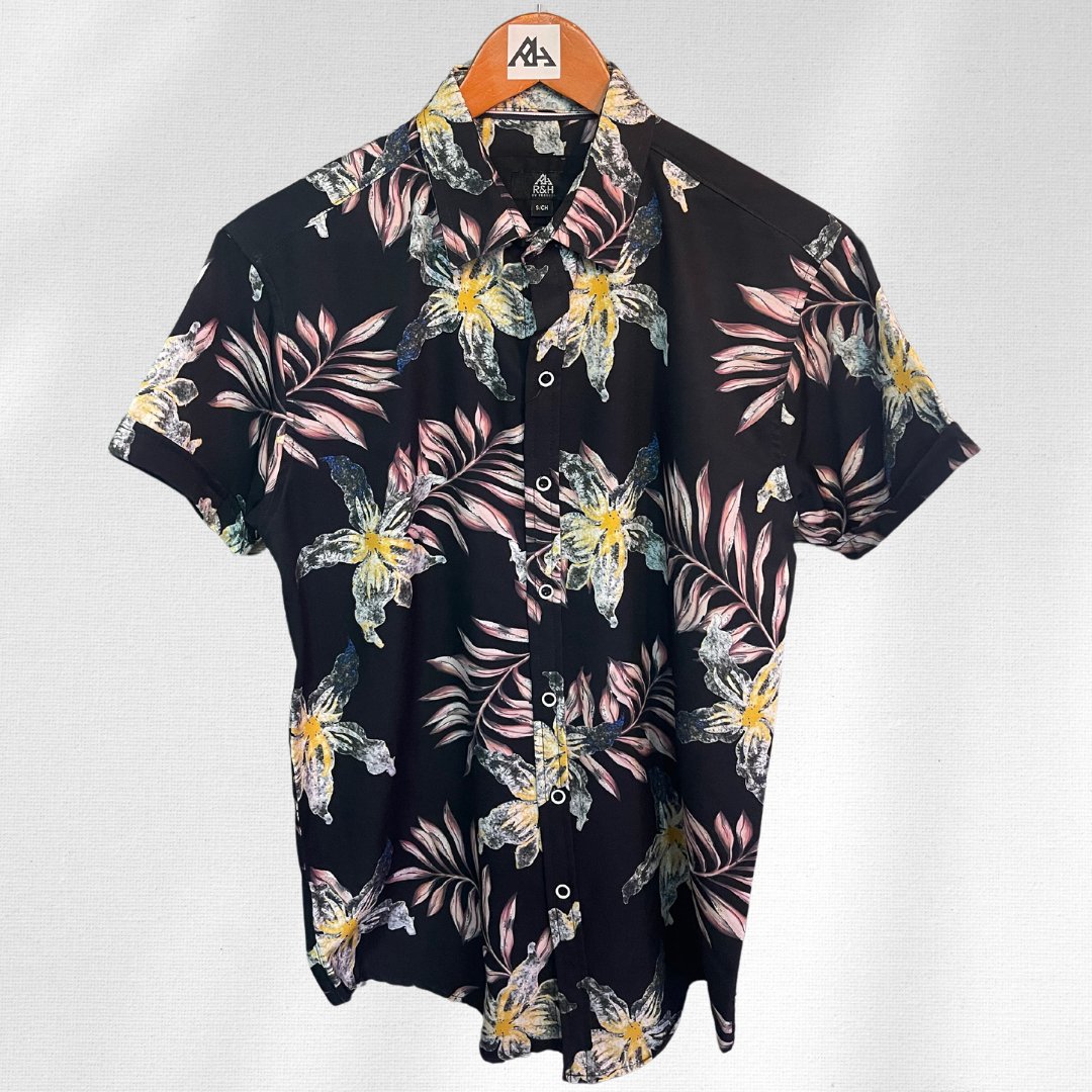 Camisa Hawaiana Negro - R&H By Perussi MX