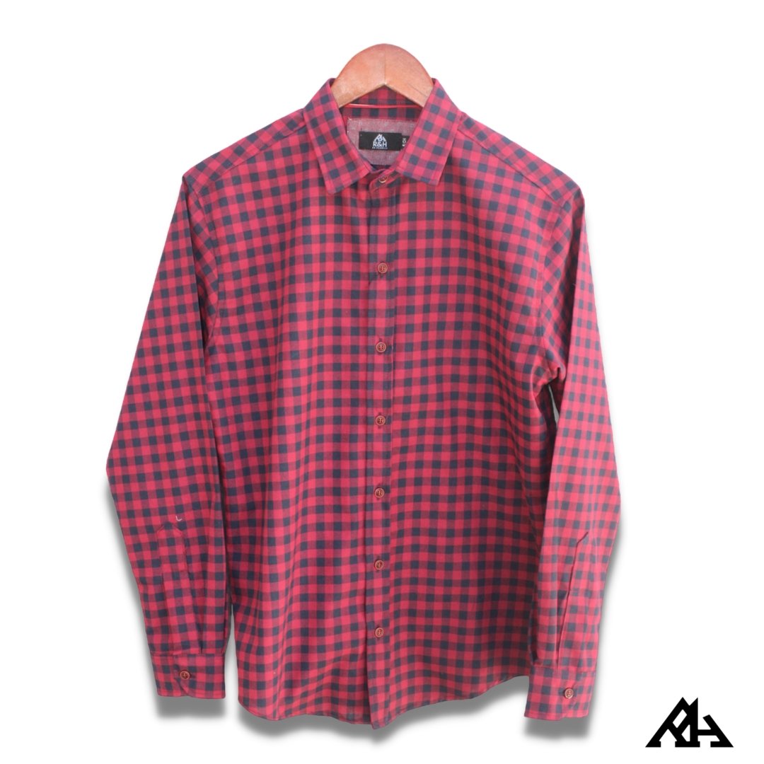 Camisa Manga Larga de Cuadros Roja/Azul - R&H By Perussi MX