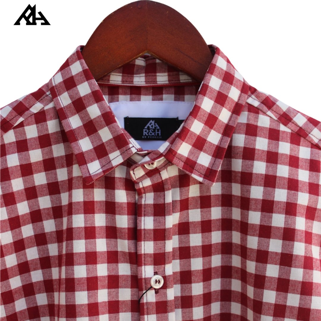 Camisa Manga Larga de Cuadros Rojos - R&H By Perussi MX