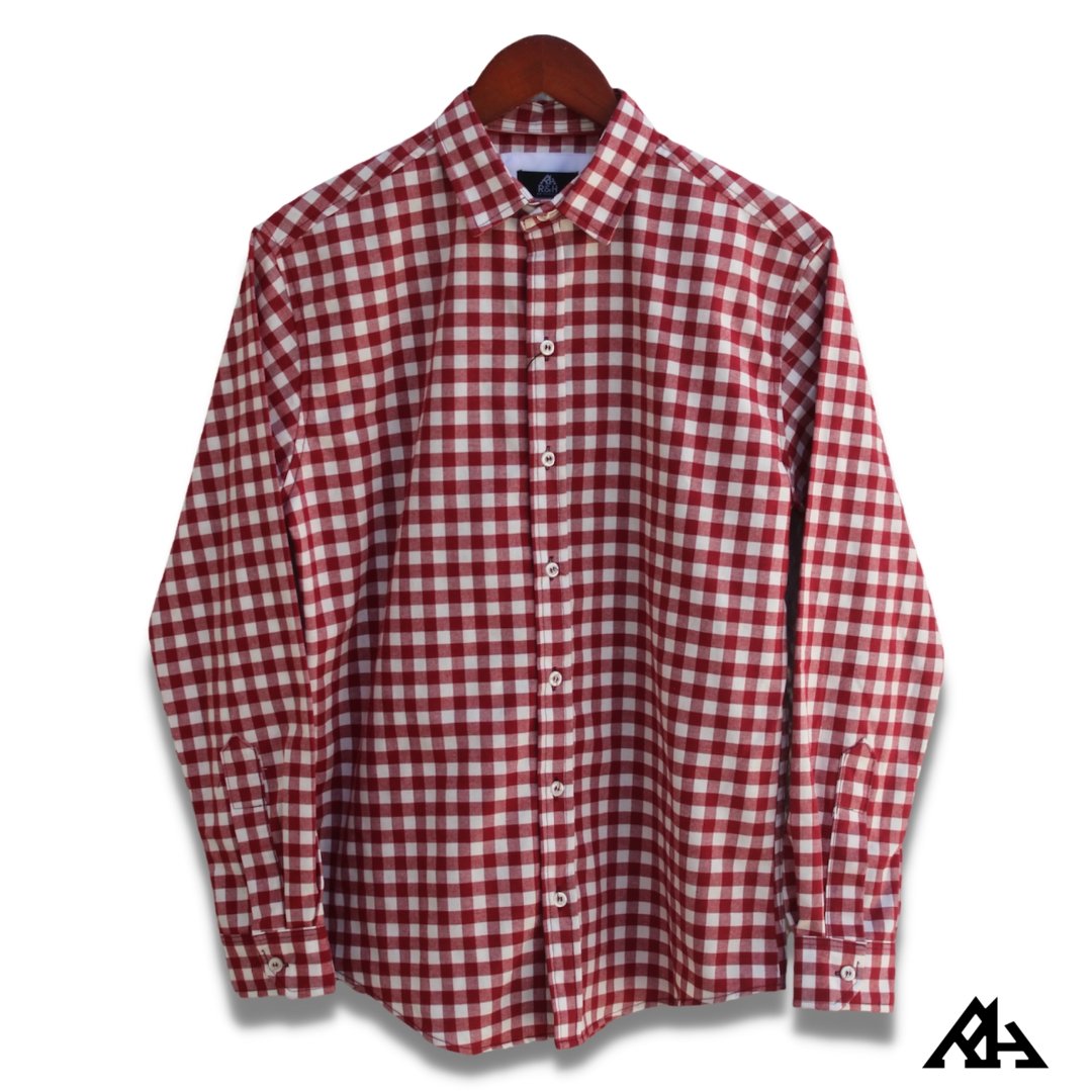 Camisa Manga Larga de Cuadros Rojos - R&H By Perussi MX