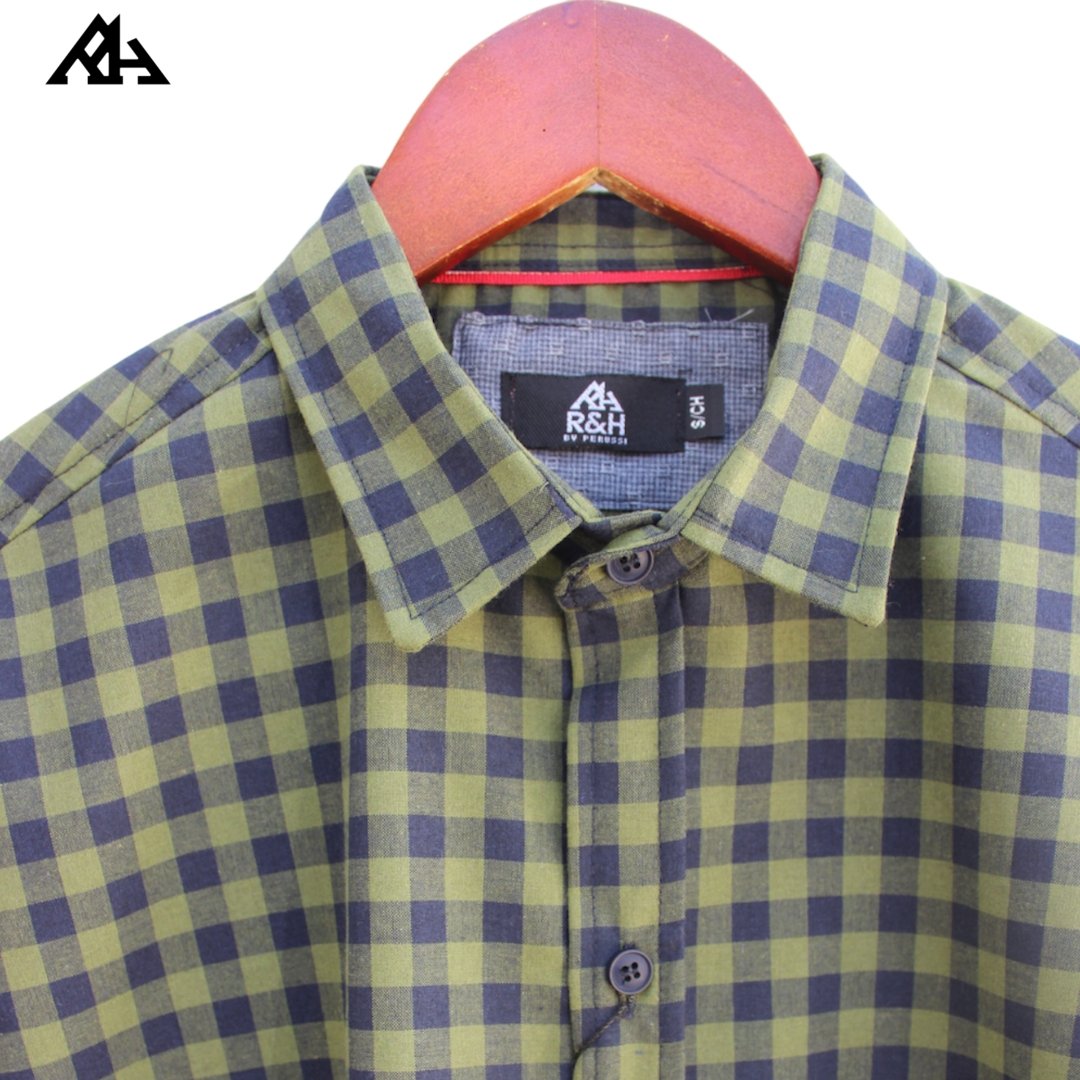 Camisa Manga Larga de Cuadros Verde - R&H By Perussi MX
