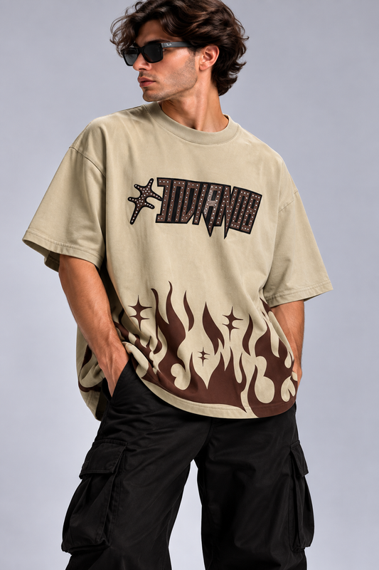 Playera Oversize Flames