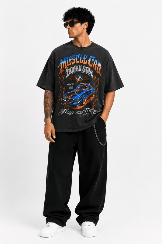 Playera Oversize Muscle Car - R&H By Perussi MX