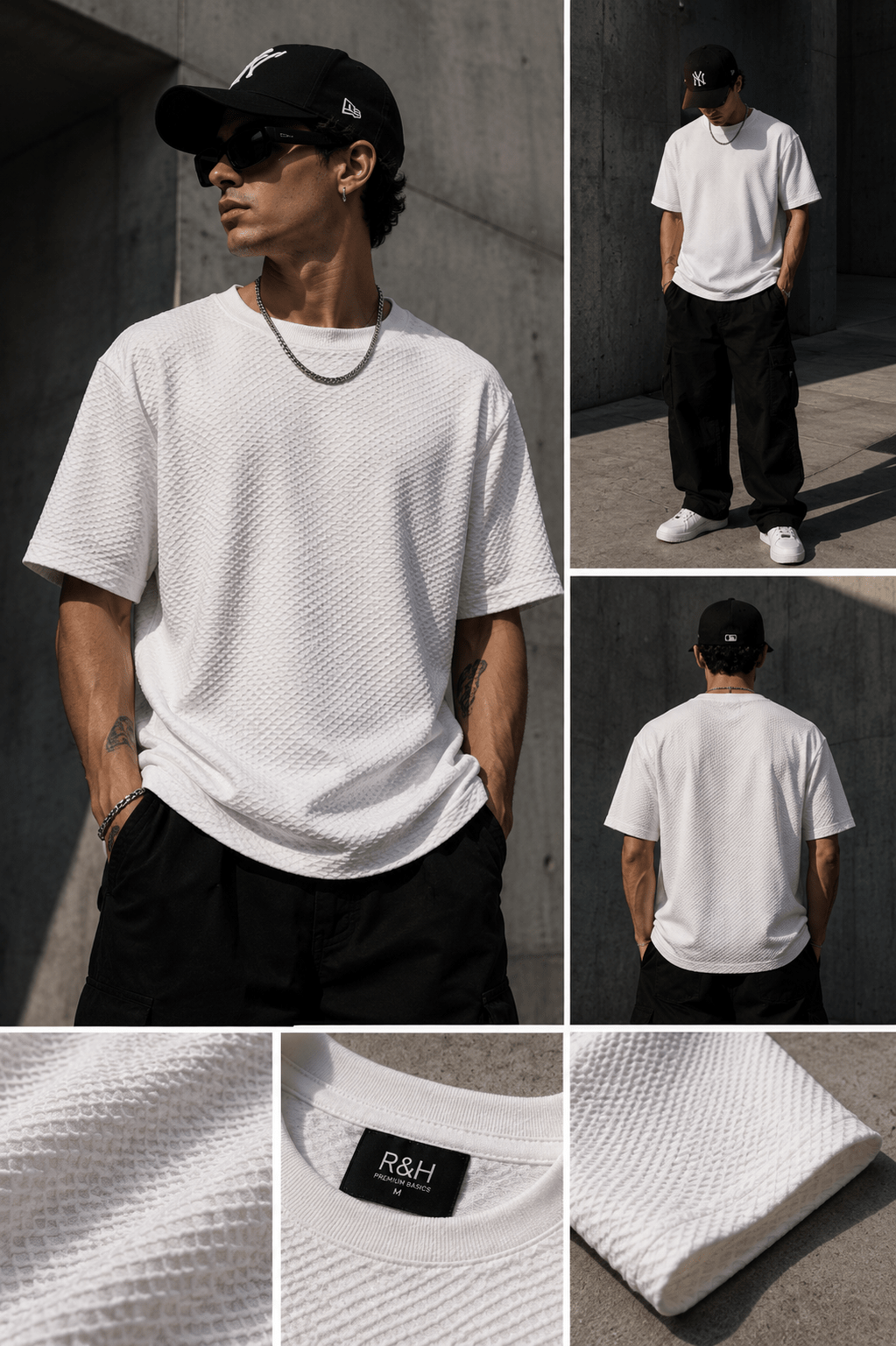 Playera textura Oversize - R&H By Perussi MX