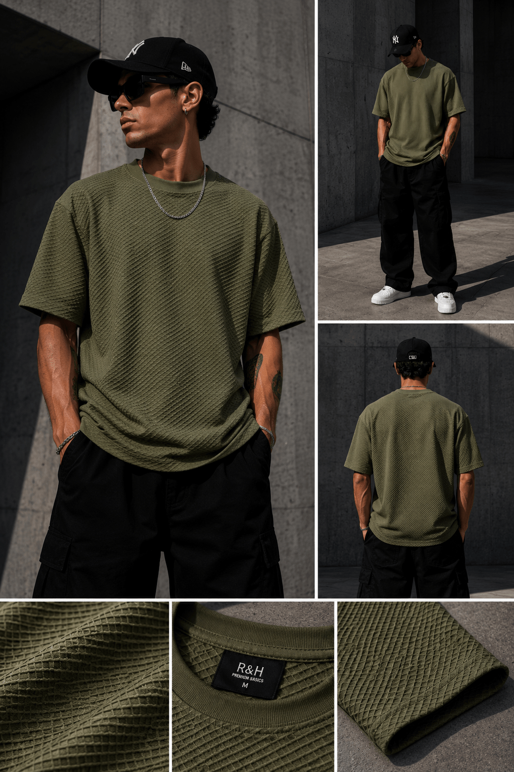 Playera textura Oversize - R&H By Perussi MX