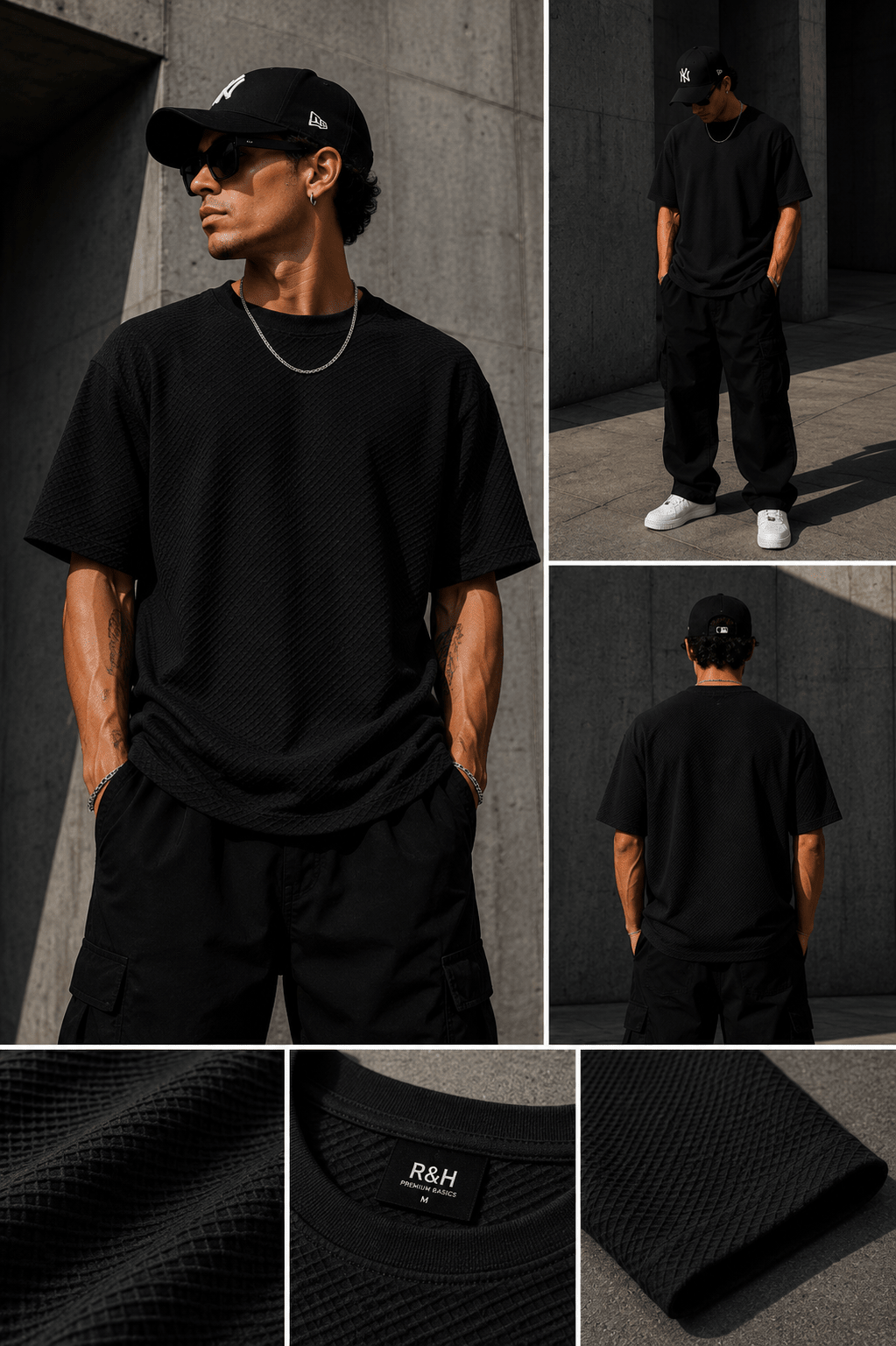 Playera textura Oversize - R&H By Perussi MX