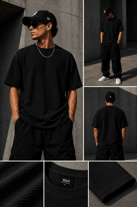 Playera textura Oversize - R&H By Perussi MX