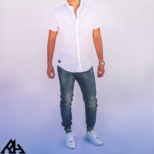 Camisa blanca cuello mao - R&H By Perussi MX